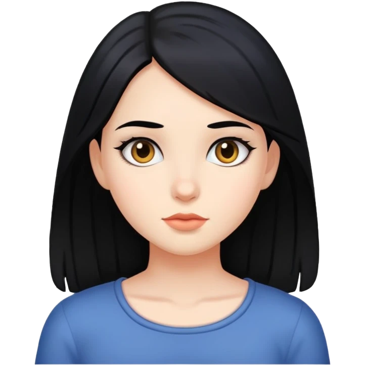 Girl whit black hair  emoji