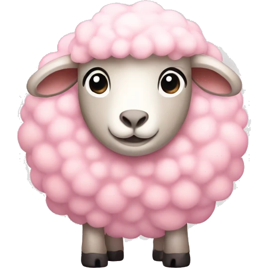 Light pink sheep emoji