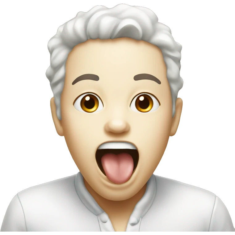 Face with mouth open eating milk emoji
