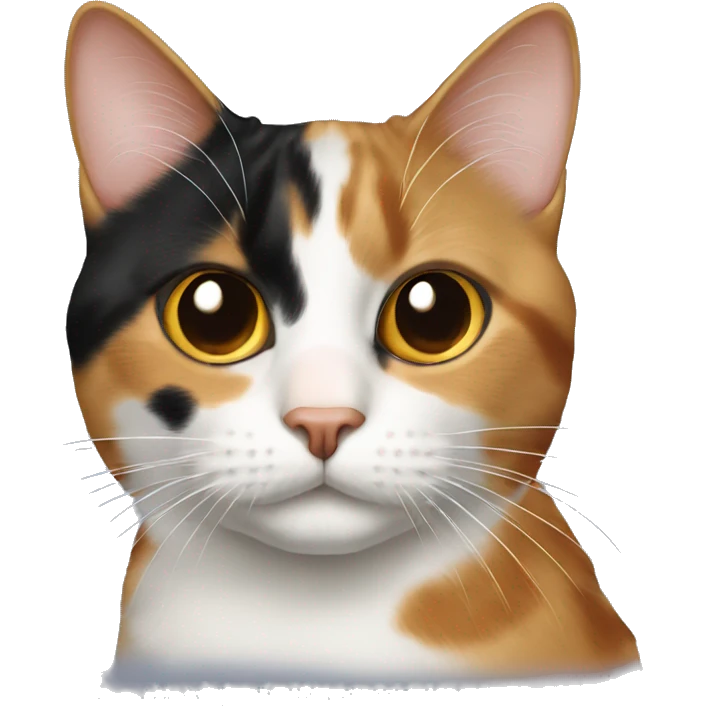 calico cat with dot at nose  emoji