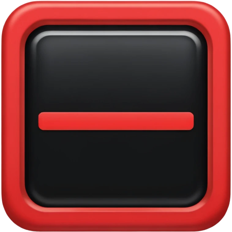 Прямоугольник чёрного цвета с красной обводкой.  Внутри прямоугольника текст "Перерыв" emoji