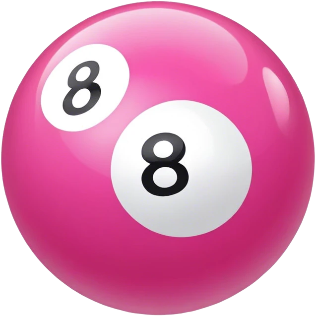 Pink 8 ball emoji