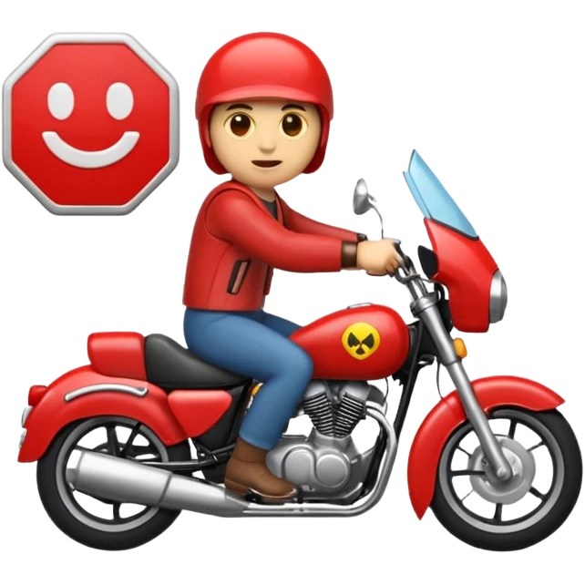 Vreau un emoji cu stop și sa fie împotriva motocicletelor sa fie interzise și cluburile de mc adică motociclete emoji