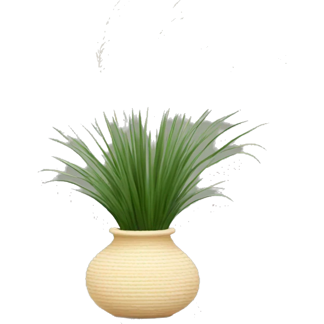 Pampas grass in cute vase emoji