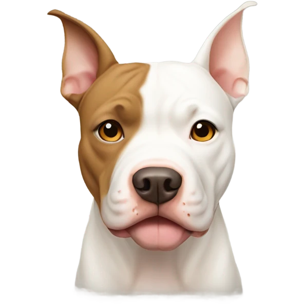 White and tan pitbull emoji