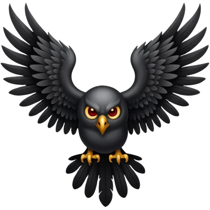 black and white wings demons not human emoji