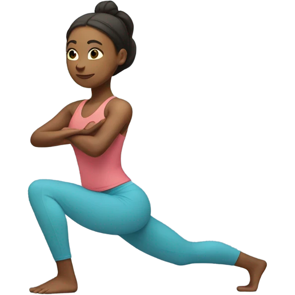 Yoga emoji in lunge emoji
