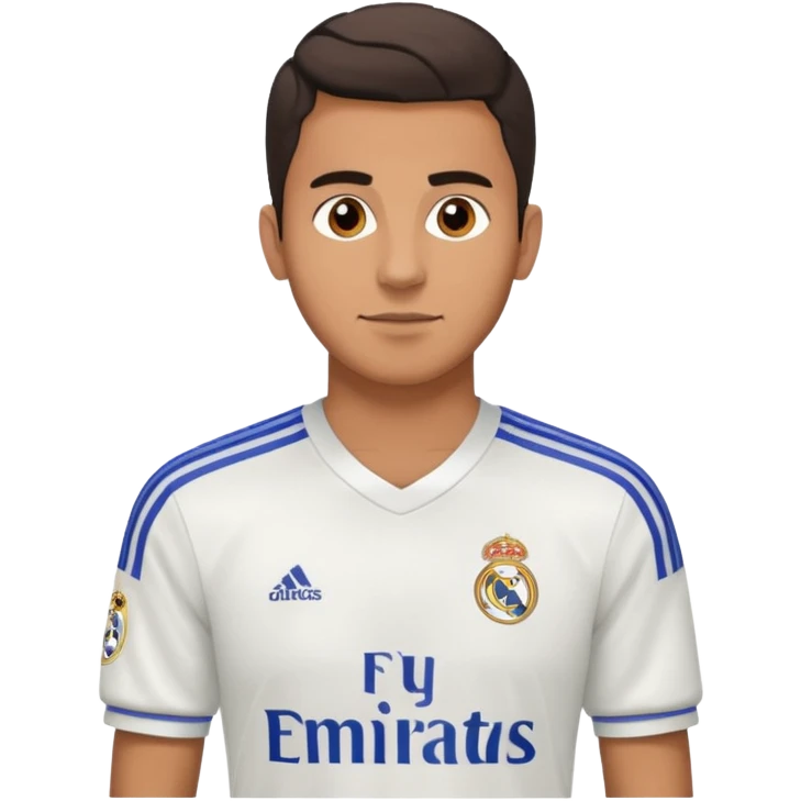 Latin male wearing adidas real madrid jersey emoji