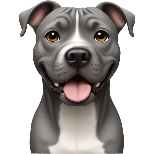 Grey Staffordshire bull terrier emoji