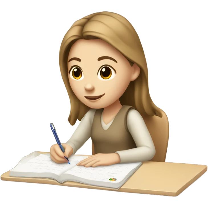White girl writing a kangaroo emoji