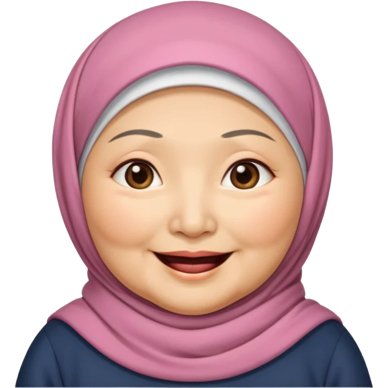 OLD ASIAN WOMAN WITH HIJAB, CHUBBY emoji