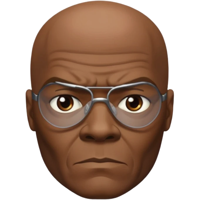 Nick Fury Samuel L. Jackson face only without glasses emoji