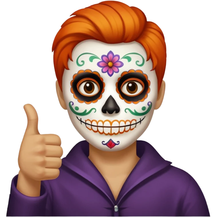 Pulgar arriba día de muertos emoji