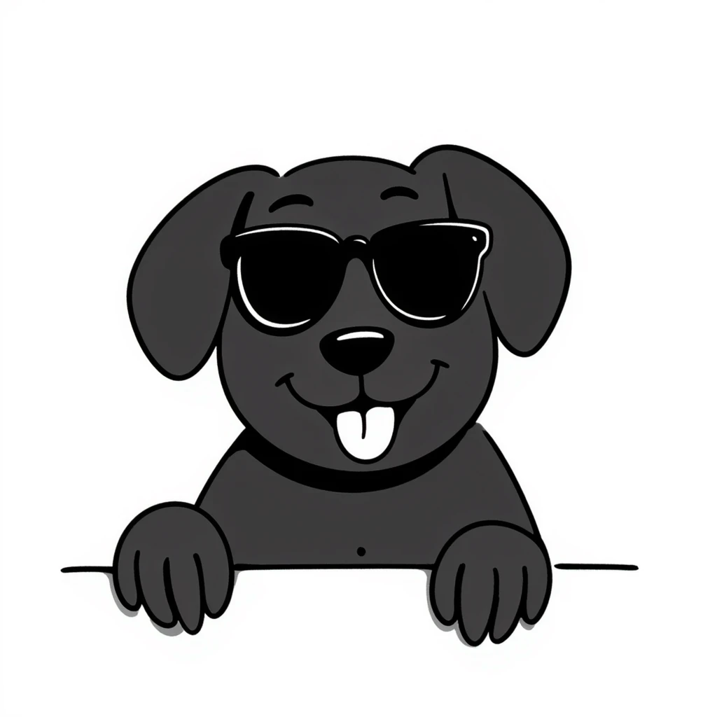funny cool dog emoji