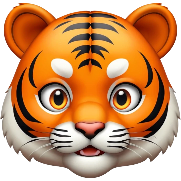scared terrified tiger face with wide eyes for Twitch emote emoji
