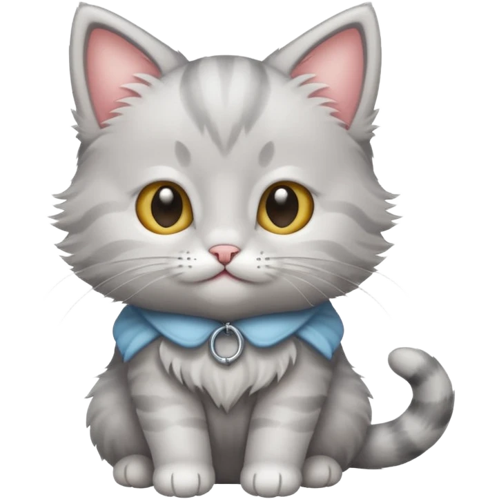 small light gray kitten emoji