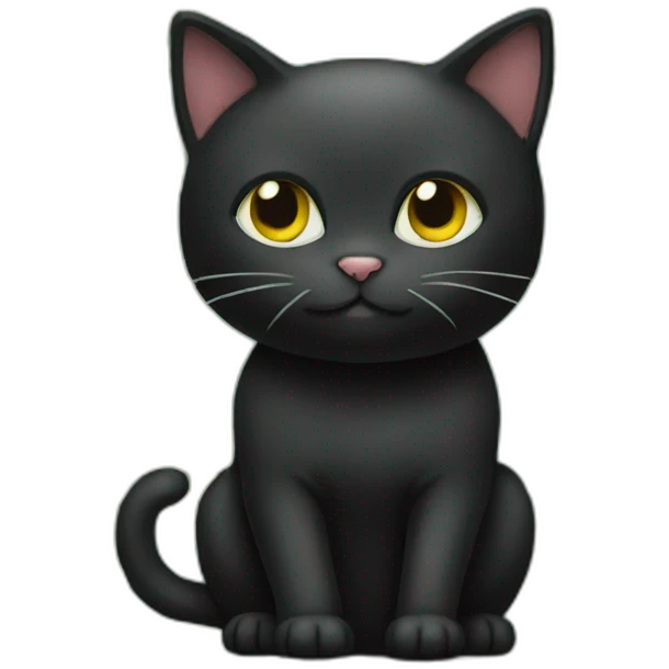 black cat with money emoji