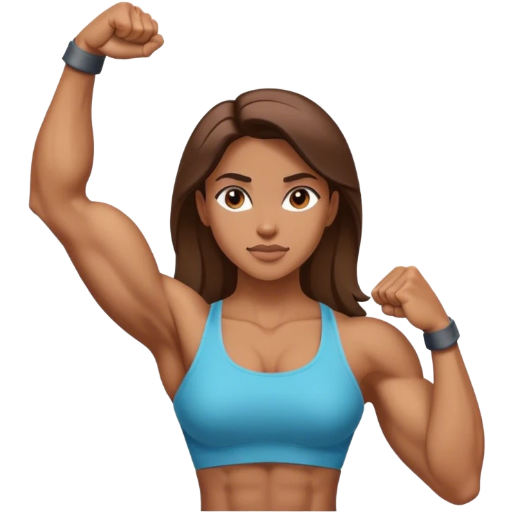 average women show biceps emoji