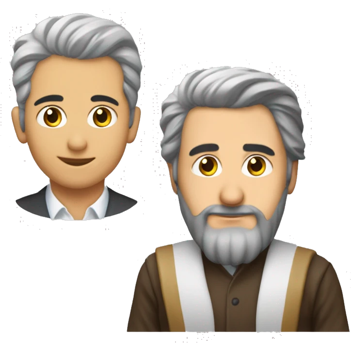 Hafif dalgalı, orta uzunlukta saçları olan esmer bir  emoji