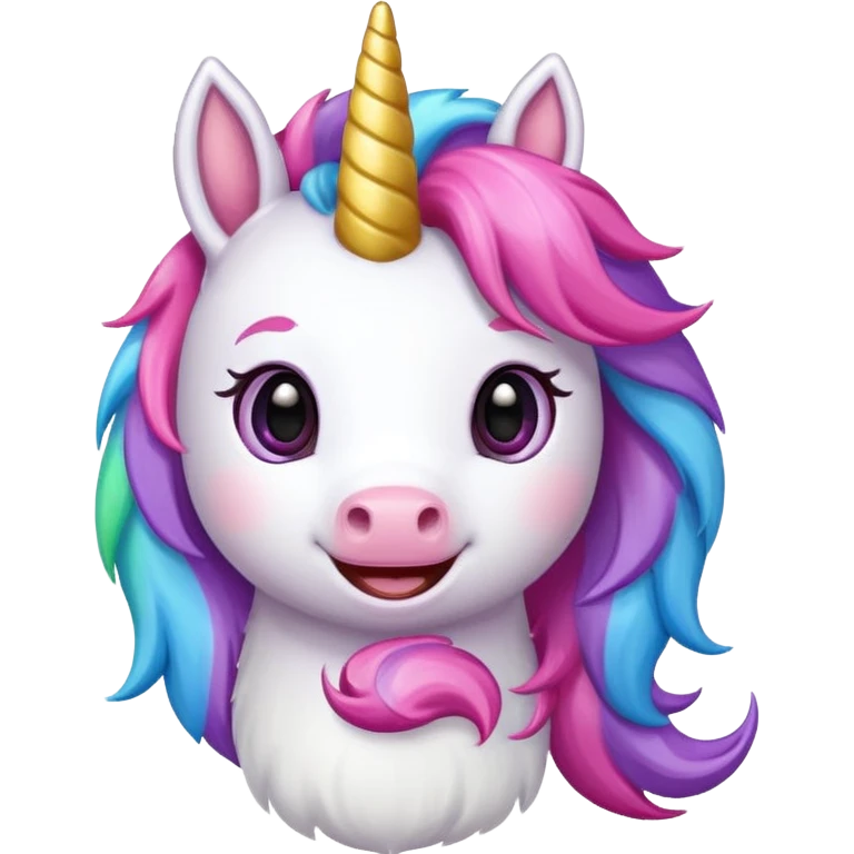 unicorn, cute, adorable emoji