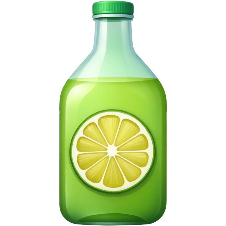 Green lemon juice bottle emoji