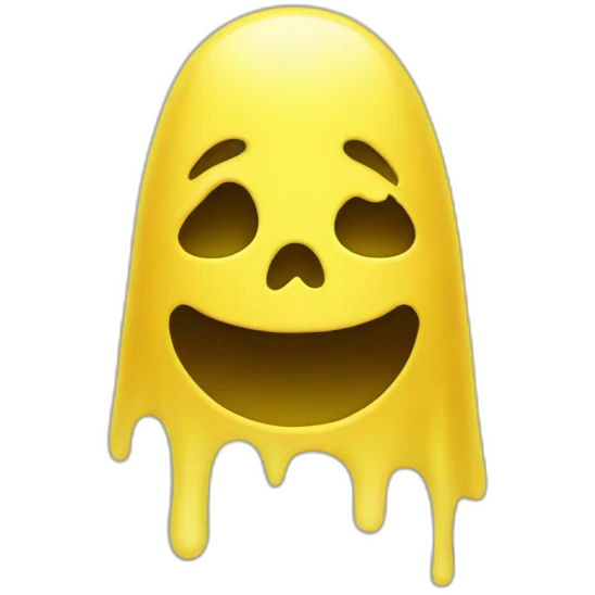 Yellow ghost emoji