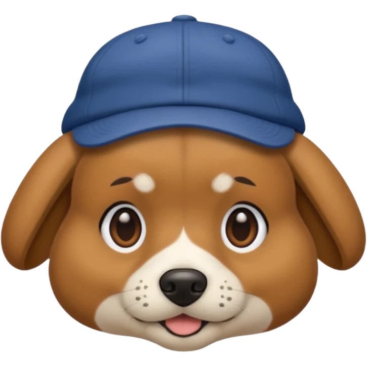 Perro con gorra emoji