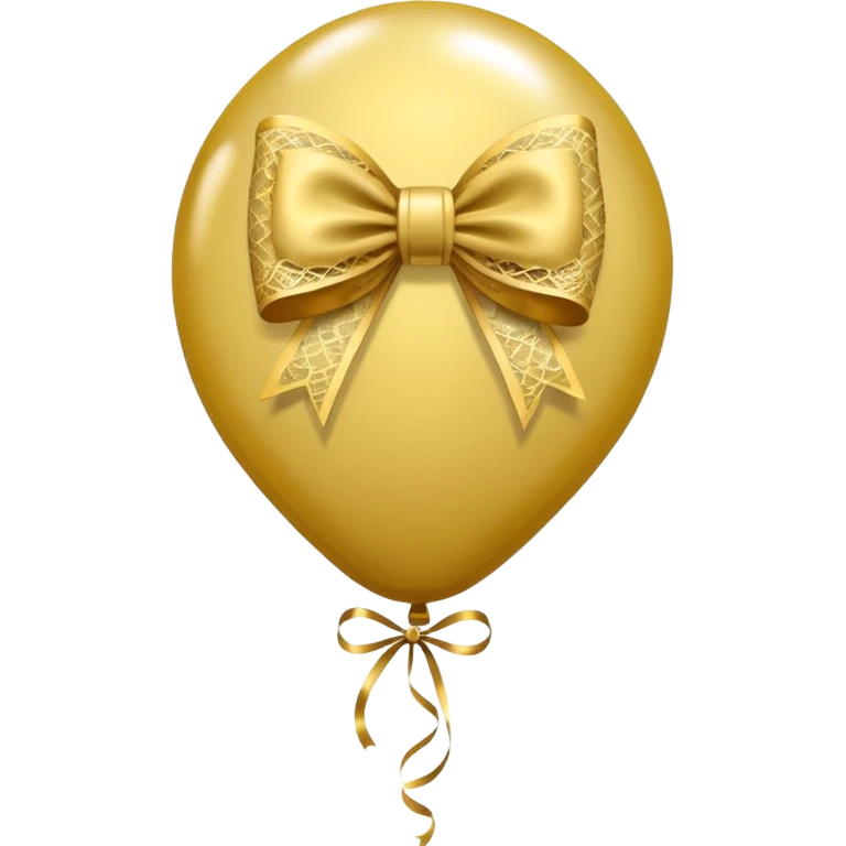 Translocant balloon with golden lace with bow  emoji