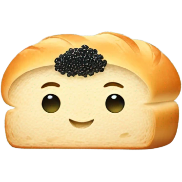 Bread with caviar emoji