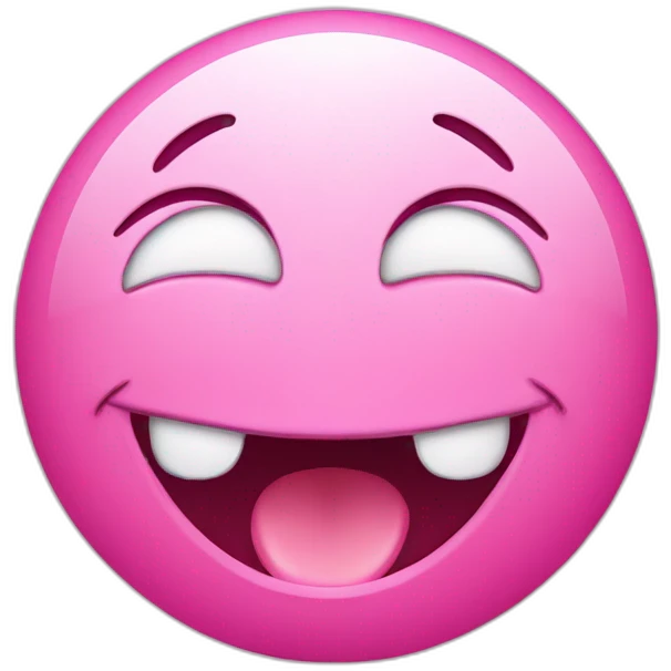 Smiley pink cry of laughter emoji
