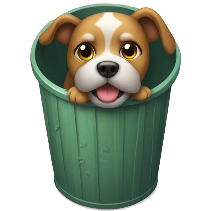 Dog in trash  emoji