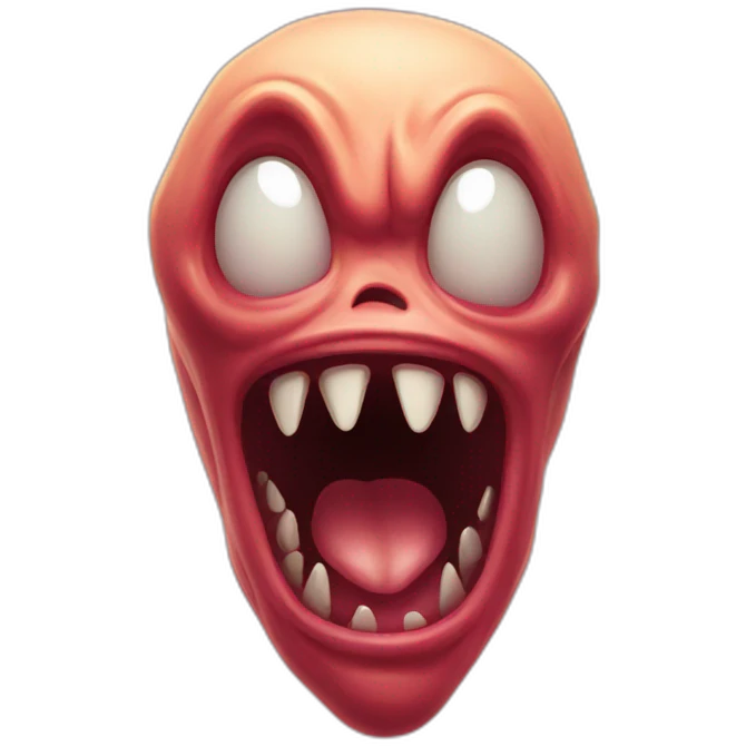 horrifying creature screaming emoji
