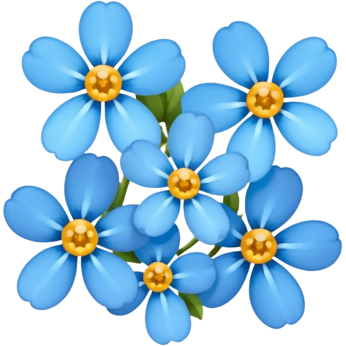 light blue Forget-me-nots emoji