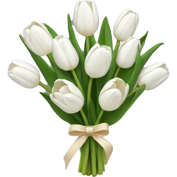 white tulip bouquet  emoji