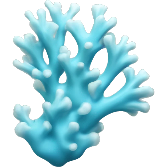 light blue coral  emoji