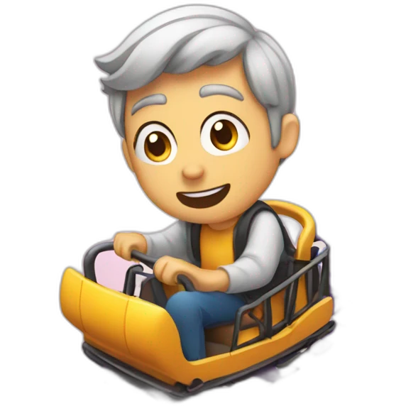 a person a looping roller coaster emoji