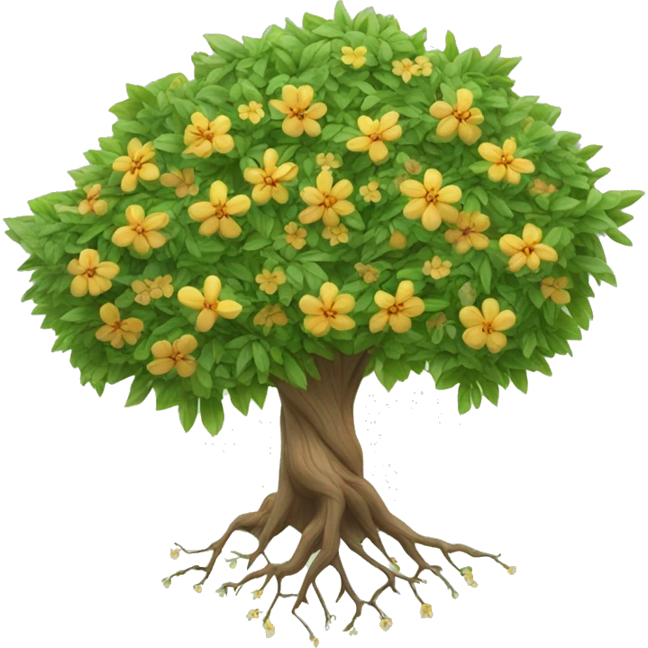 tree of life flowers growing in leaves emoji