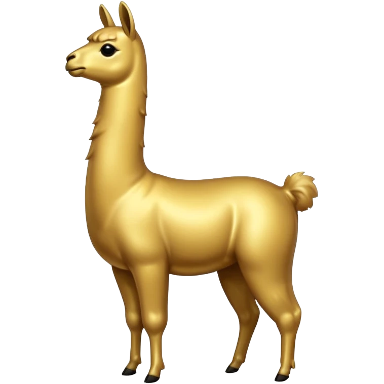 A small golden llama silhouette emoji