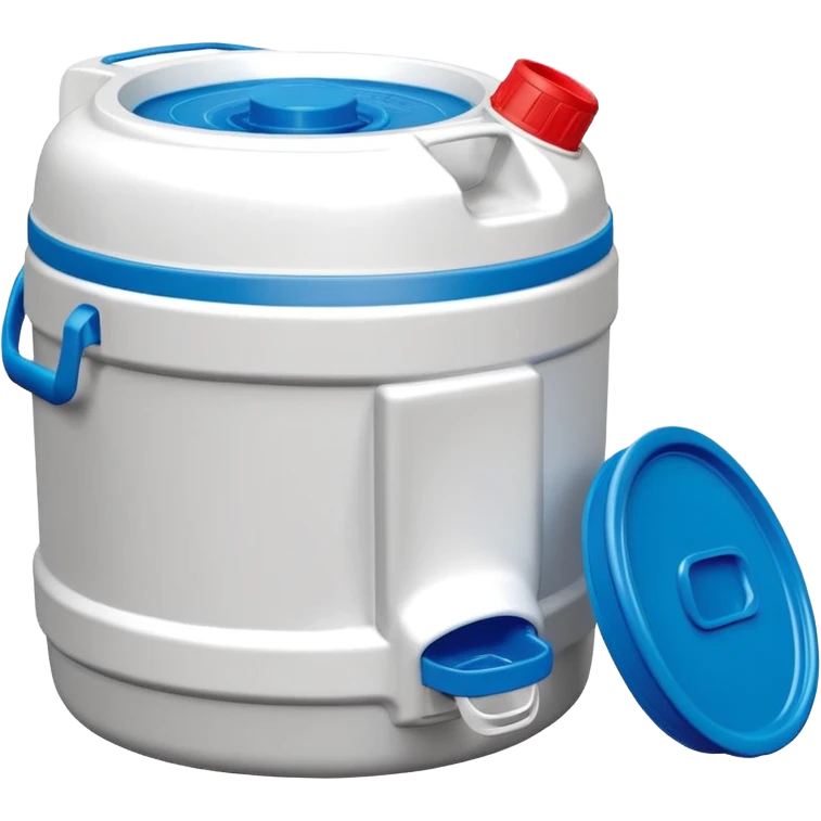 Igloo 5 Gallon Heavy-Duty Polyethylene Beverage Cooler Jug at Sports water station with small Conex plastic cups emoji