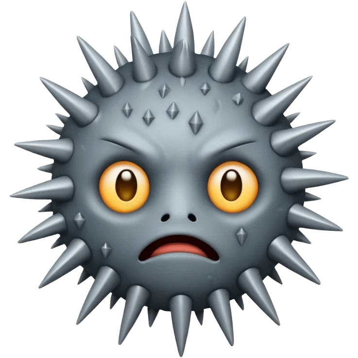 sad virus with many spike emoji