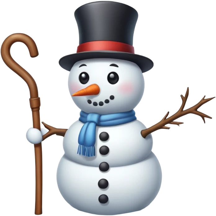 Snowman as a street hustler emoji