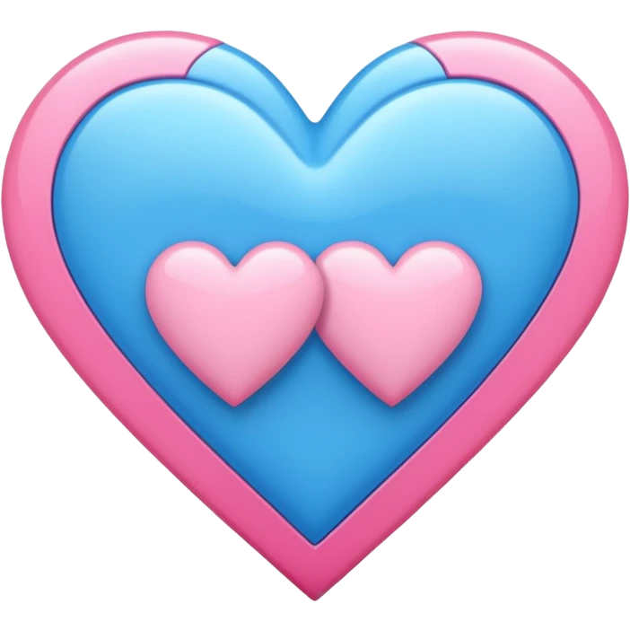 Blue and Pink hearts  emoji
