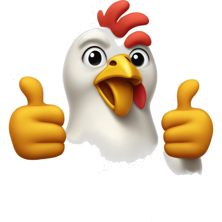 chicken thumbs up emoji