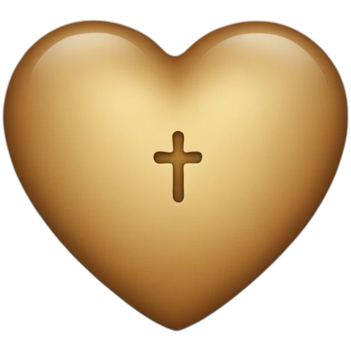 Coeur avec une croix au dessus emoji