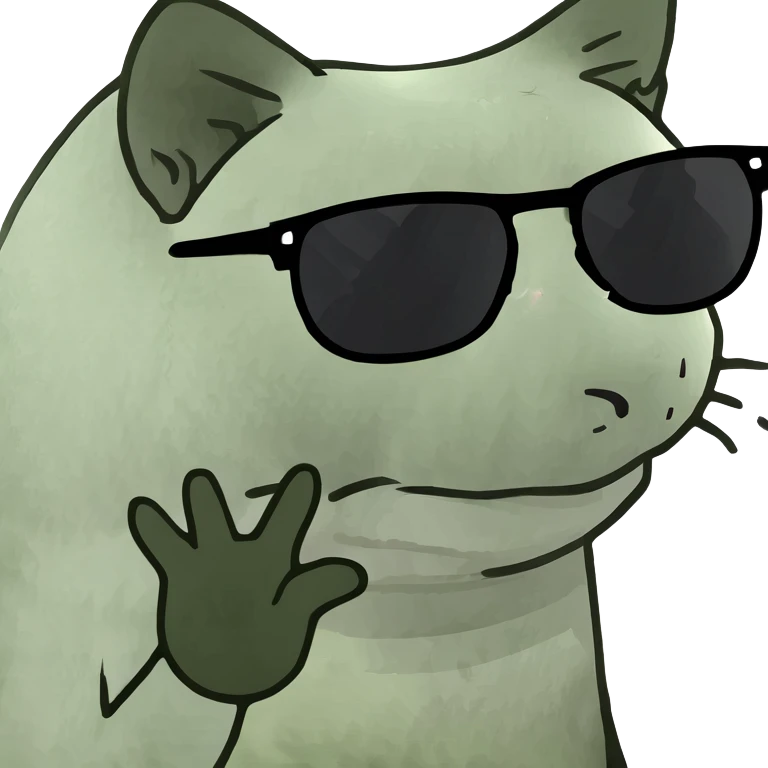 Cat with sunglasses emoji