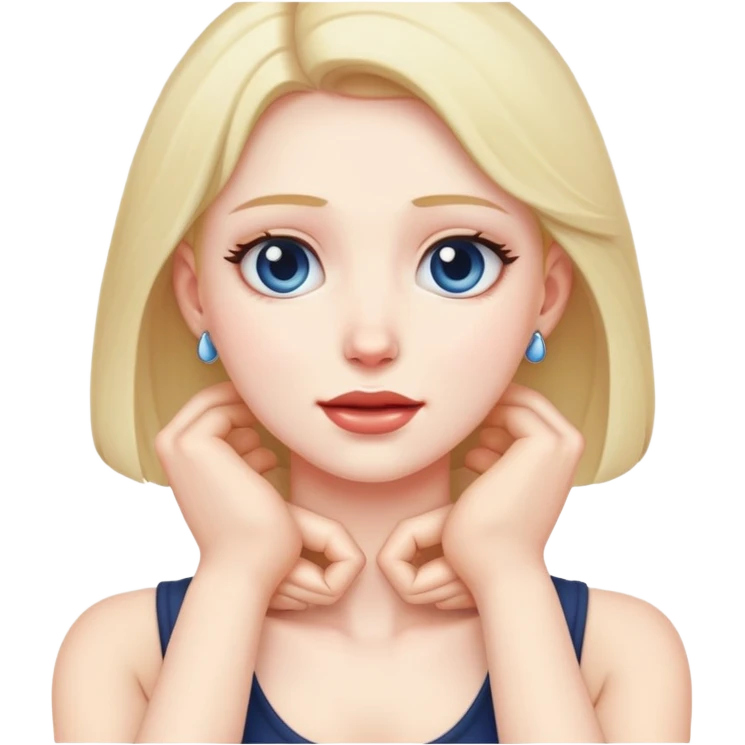 Hands to neck  emoji