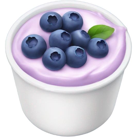 Yogurt with blueberries  emoji