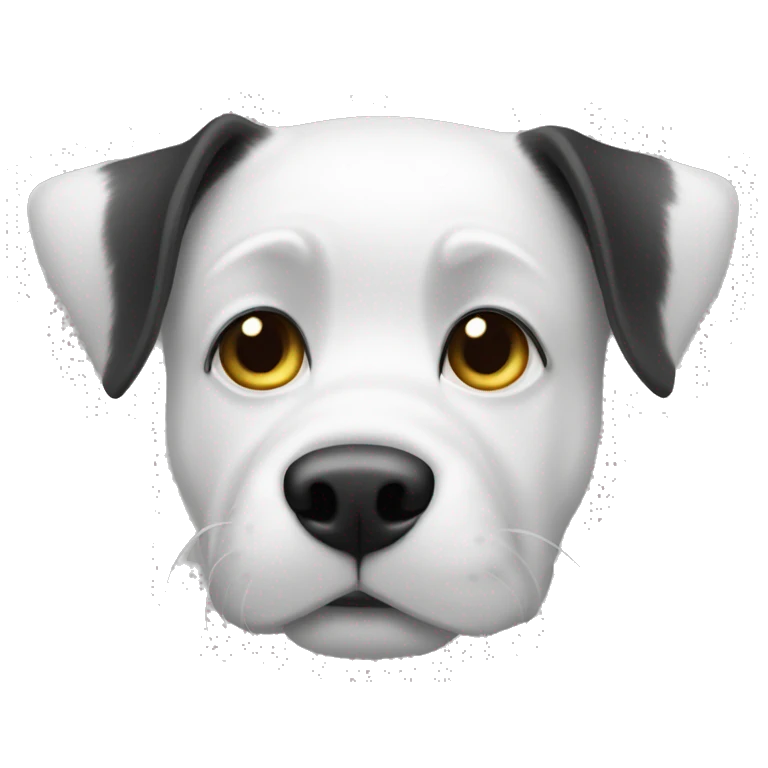 Perro blanco y negro  emoji