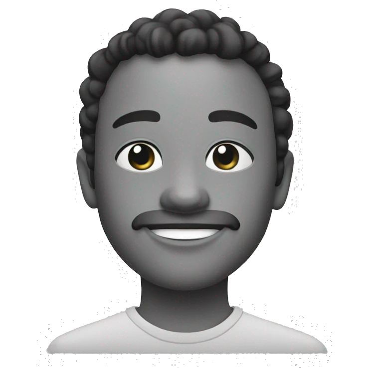 Cay black and white emoji