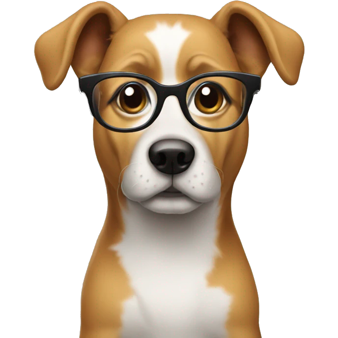 Create a dog with glasses emoji